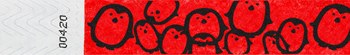 Tyvek - 3/4" Red Penguins