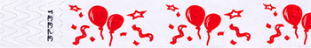 Tyvek - 3/4" Red Balloons